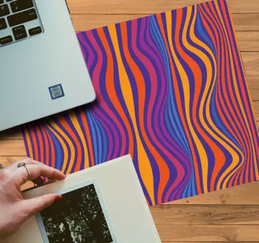 Élénk hullám minták mouse pad minták - TenStickers