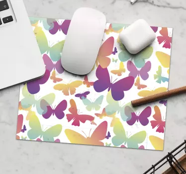 Élénk lepke illusztráció - egérpad minták - TenStickers