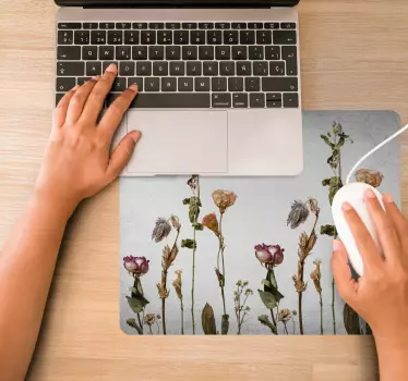 Eredeti egérpad virágos szár elrendezéssel - TenStickers