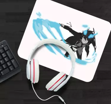 Fekete anime egérszőnyegbe öltözött manga karakter - TenStickers
