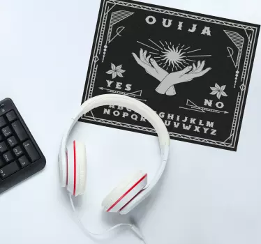 Fekete -fehér ouija tábla eredeti egérpad - TenStickers