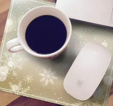 Fényes karácsonyi hópelyhek karácsonyi egérpad - TenStickers