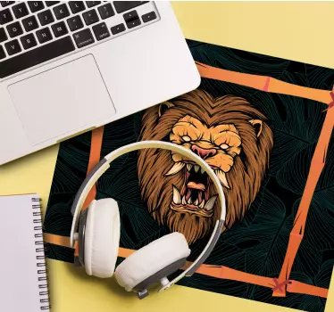 Fierce lion portrait eredeti egérpad - TenStickers