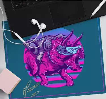 Futurista triceratops lény egérpad szerencsejáték - TenStickers