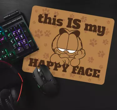 Garfield boldog kifejezés egérpad eredeti - TenStickers