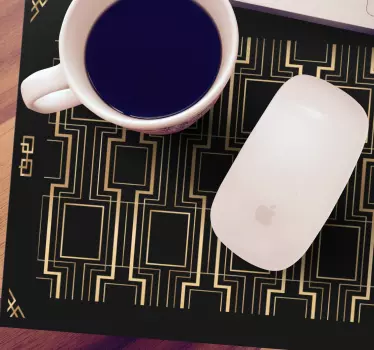 Geometrikus arany vonalak mouse pad minták - TenStickers