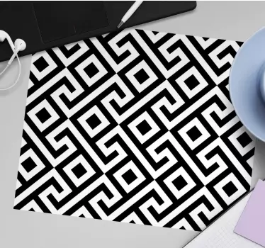 Geometrikus fekete-fehér egérpad minták - TenStickers