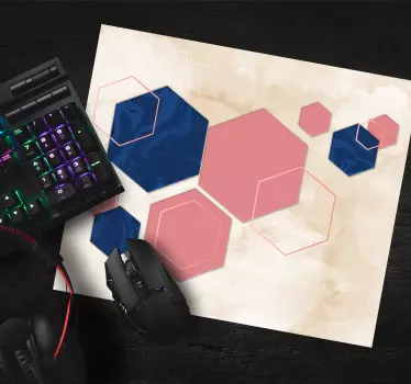 Geometrikus hatszög minták mouse padokhoz - TenStickers