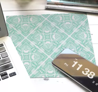 Geometrikus levél minták mouse pad minták - TenStickers