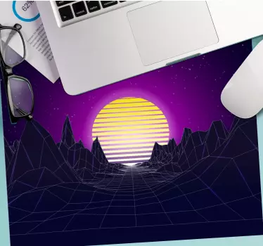 Geometrikus naplemente táj - eredeti egérpad - TenStickers