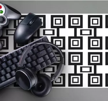 Geometrikus négyzetes elrendezés egérpad minták - TenStickers
