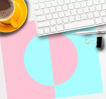 Geometrikus rózsaszín aqua kontraszt egérpad minták - TenStickers