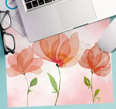"glamour stílusú" bordó pipacs eredeti egérpad - TenStickers