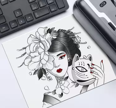 Gótikus anime lány egér szőnyeg - TenStickers