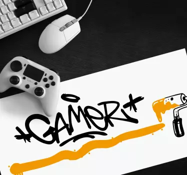 Graffiti gamer nyilatkozat mouse pad szerencsejáték - TenStickers