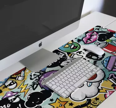 Graffiti játék vinil egérpad - TenStickers