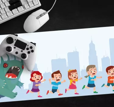 Gyerekek futnak a szörny elől - mouse pad szerencsejáték - TenStickers