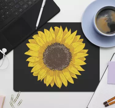 Gyönyörű nagy napraforgó eredeti egérpad - TenStickers