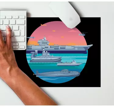 Haditengerészeti flotta jelenet - mouse pad szerencsejáték - TenStickers