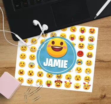 Hangulatjelek egyedi egéralátétek névvel - TenStickers