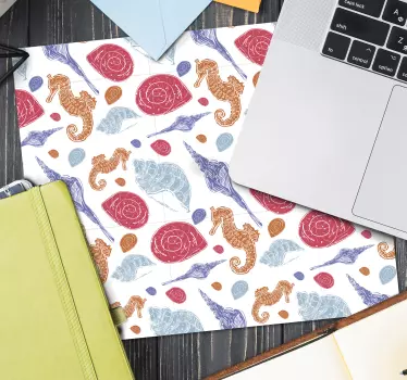 Hátitengerihal kagyló minta egérpadokhoz - TenStickers