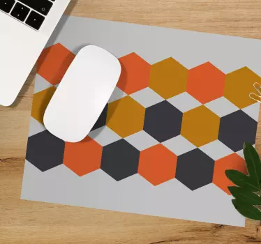 Hatszögletű színelrendezés egérpad minták - TenStickers