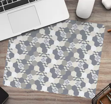 Hatszögletű virágminta egérpad minták - TenStickers