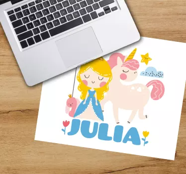 Hercegnő és egyszarvú egérpad - TenStickers