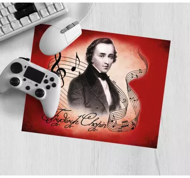 Híres zeneszerző portré egérpad - TenStickers