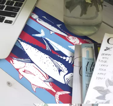 Horgászat témájú állatok mouse pad eredeti - TenStickers
