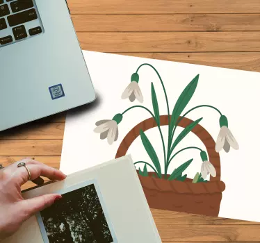 Hóvirágok kosara - eredeti egérpad - TenStickers