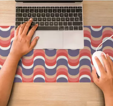 Hullámos színes motív mouse pad minták - TenStickers