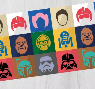 Ikonikus karakterportrék mouse pad szerencsejáték - TenStickers