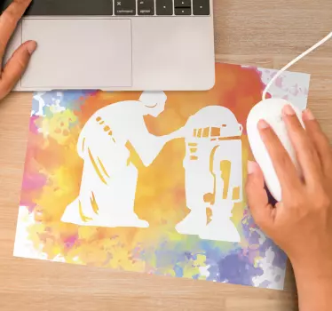 Ikonikus robot interakció - mouse pad szerencsejáték - TenStickers