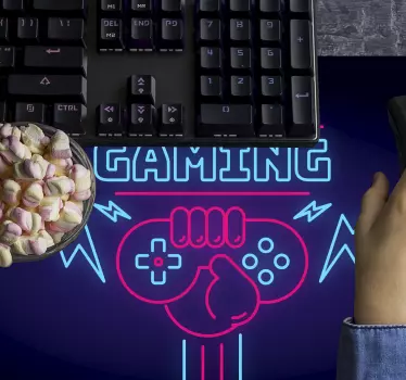 Játék logo neonfényű vinil egérpaddal - TenStickers