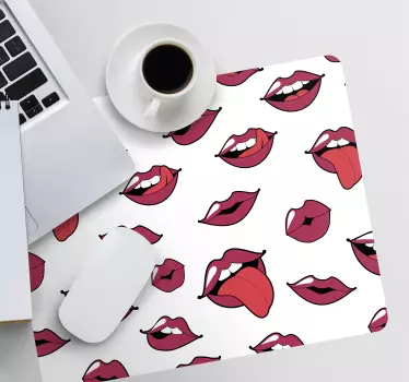 Játékos ajkak mintázat - mouse pad eredeti - TenStickers