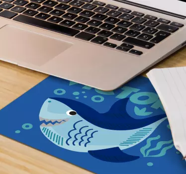 Játékos cápa mintás eredeti egérpad - TenStickers