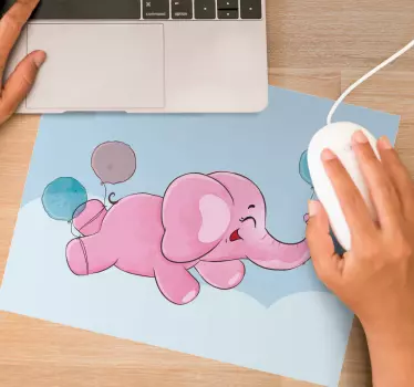 Játékos elefánt léggömb - egérpad eredeti - TenStickers