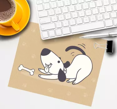 Játékos kutyus csonttal - mouse pad eredeti - TenStickers