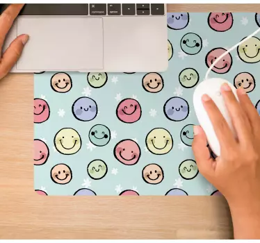 Játékos mosolygós arcok mouse pad minták - TenStickers
