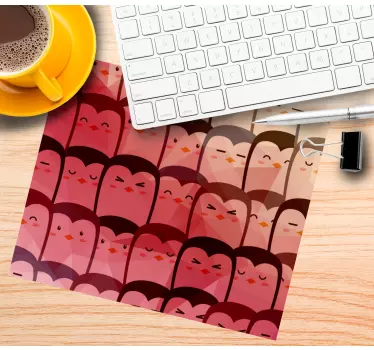 Játékos pingvin minta egérpadokhoz - TenStickers