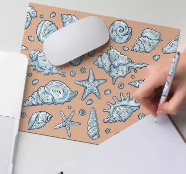 Kagylók és csillaghalak egérpad minták - TenStickers