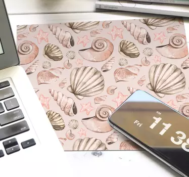 Kagylók kagyló egér szőnyeg - TenStickers