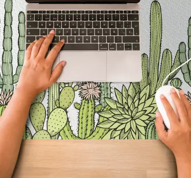 Kaktusz minta illusztráció - egérpad minták - TenStickers