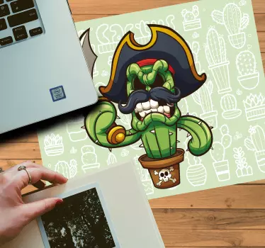 Kalóz kaktusz karakter - eredeti egérpad - TenStickers