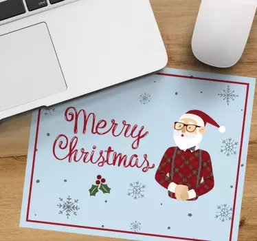 Karácsonyi egérpad ünnepi mikulás portréval - TenStickers
