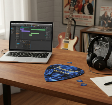 Kék fender gitárpengető egérpad - TenStickers