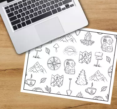 Kemping kaland elemei - egérpad eredeti - TenStickers