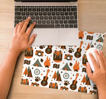 Kemping kaland ikonok mouse pad eredeti - TenStickers