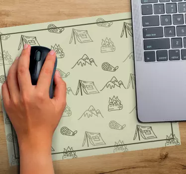 Kemping témájú illusztrációk - mouse pad eredeti - TenStickers